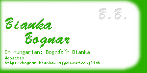 bianka bognar business card